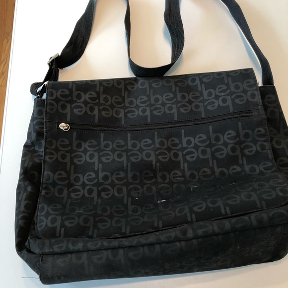 Bebe Large Messenger Computer Briefcase Bag - Picture 3 of 8